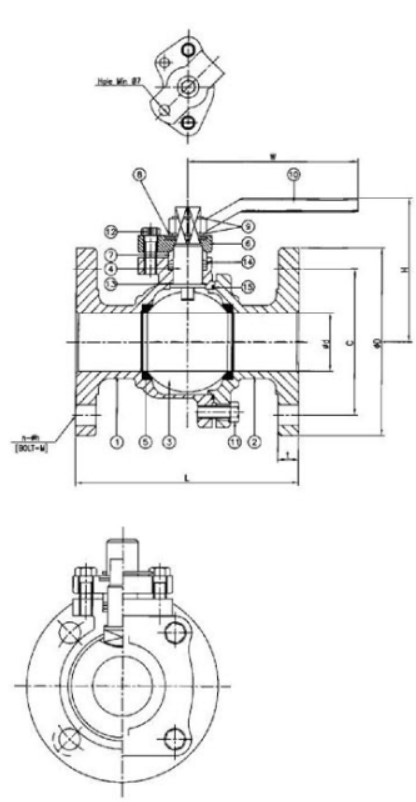 JIS 5K Cast Bronze 2 - way Ball ValveDRAWING.jpg